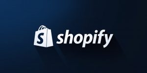shopify logo on background